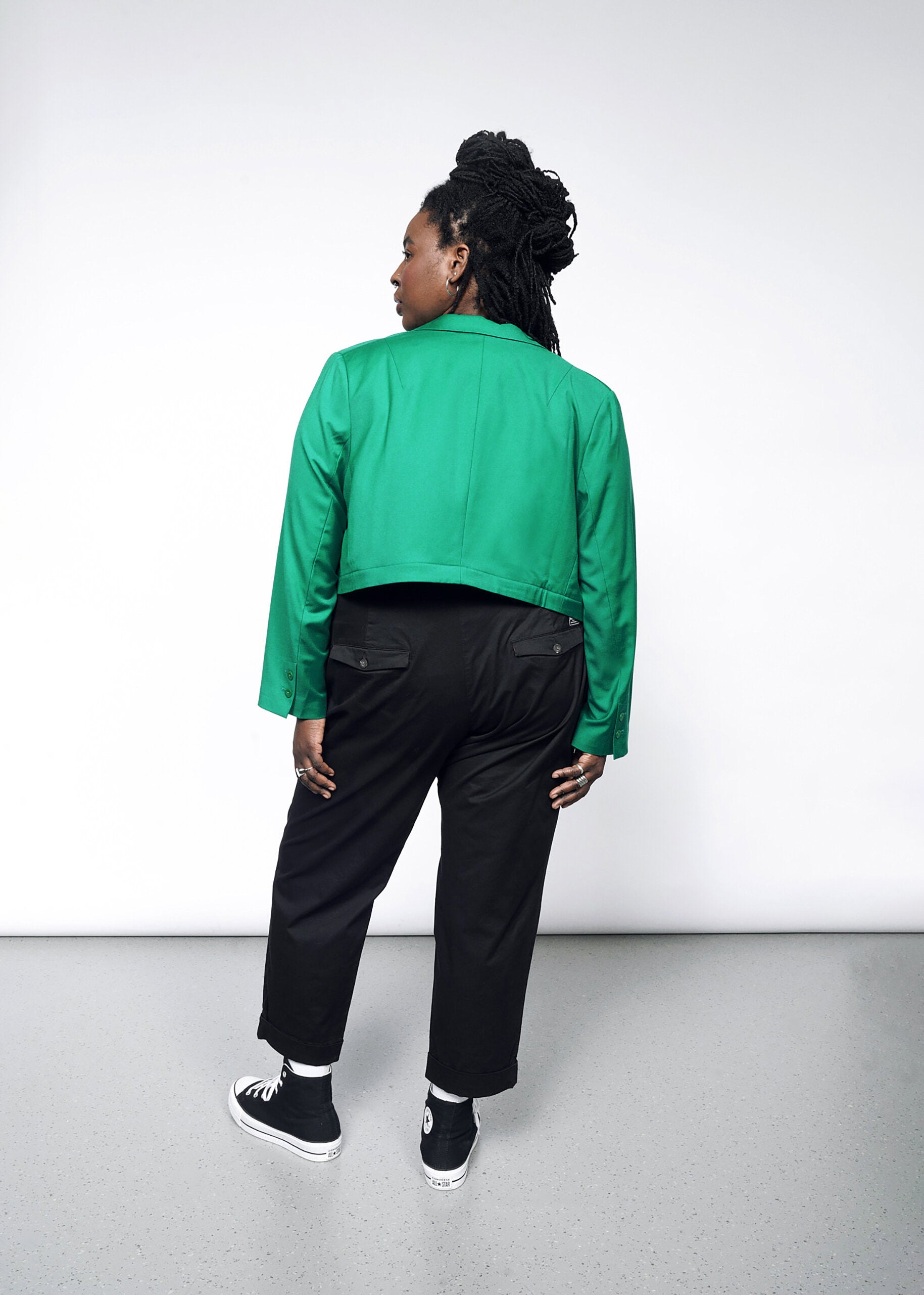 The Empower Convertible Blazer in Emerald/Black