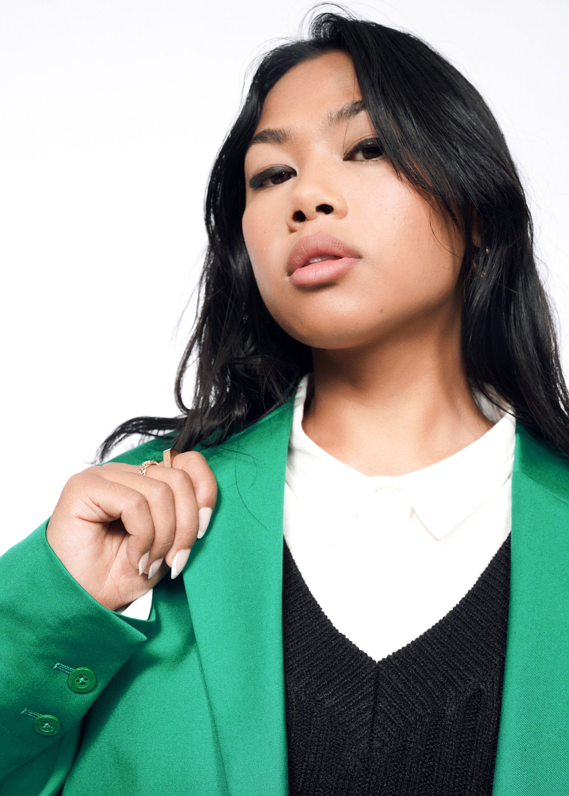 The Empower Convertible Blazer in Emerald/Black