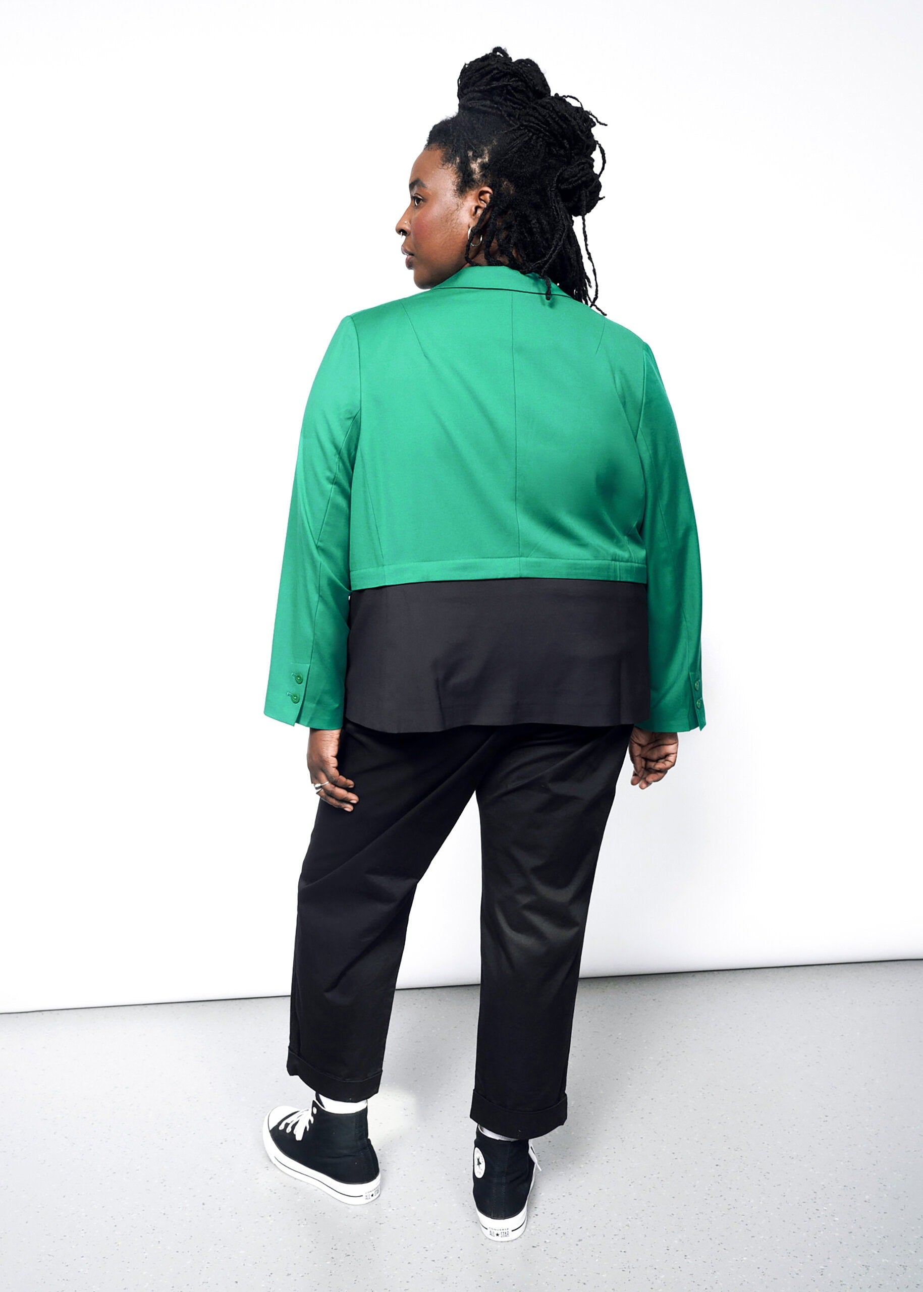 The Empower Convertible Blazer in Emerald/Black