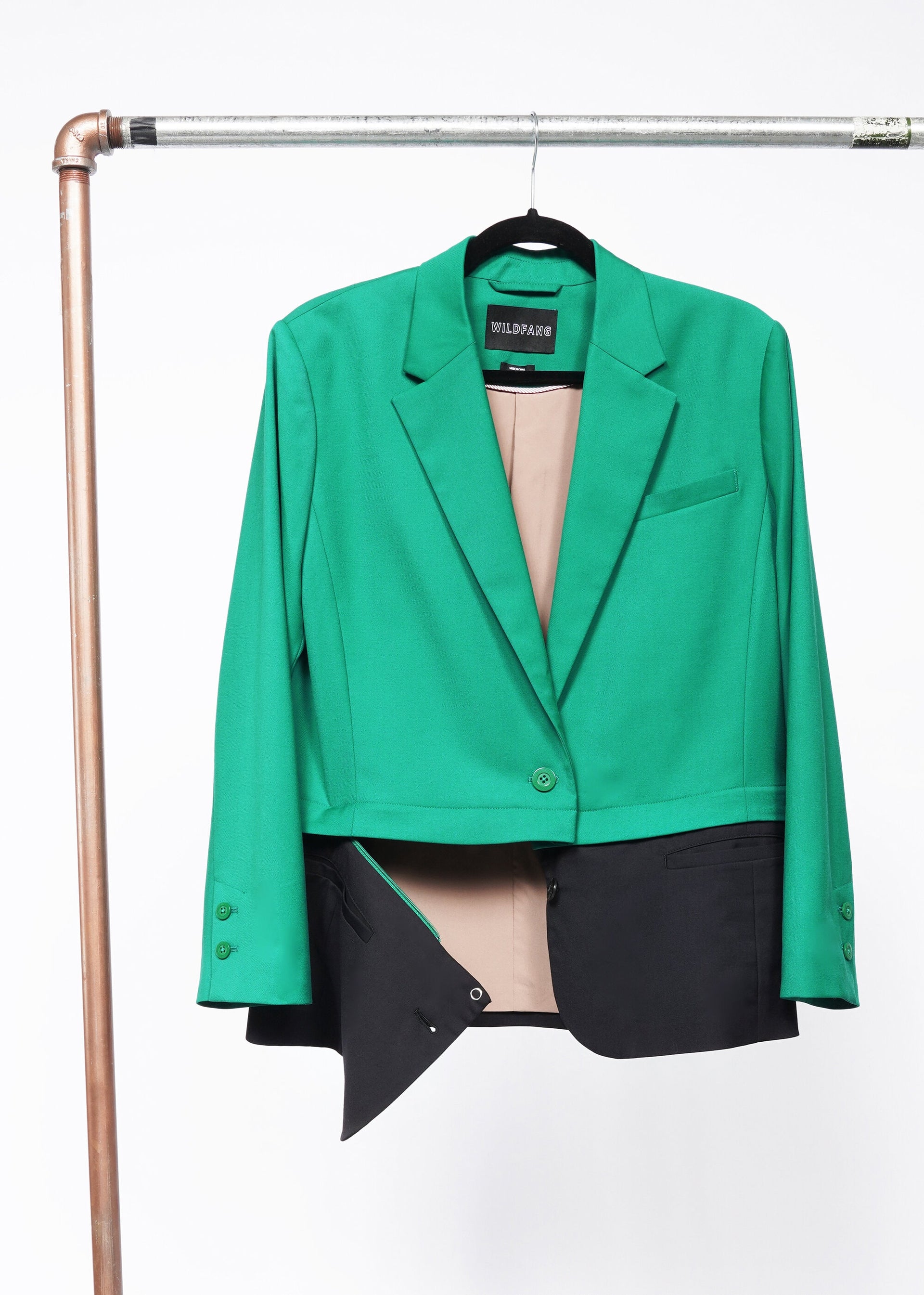 The Empower Convertible Blazer in Emerald/Black