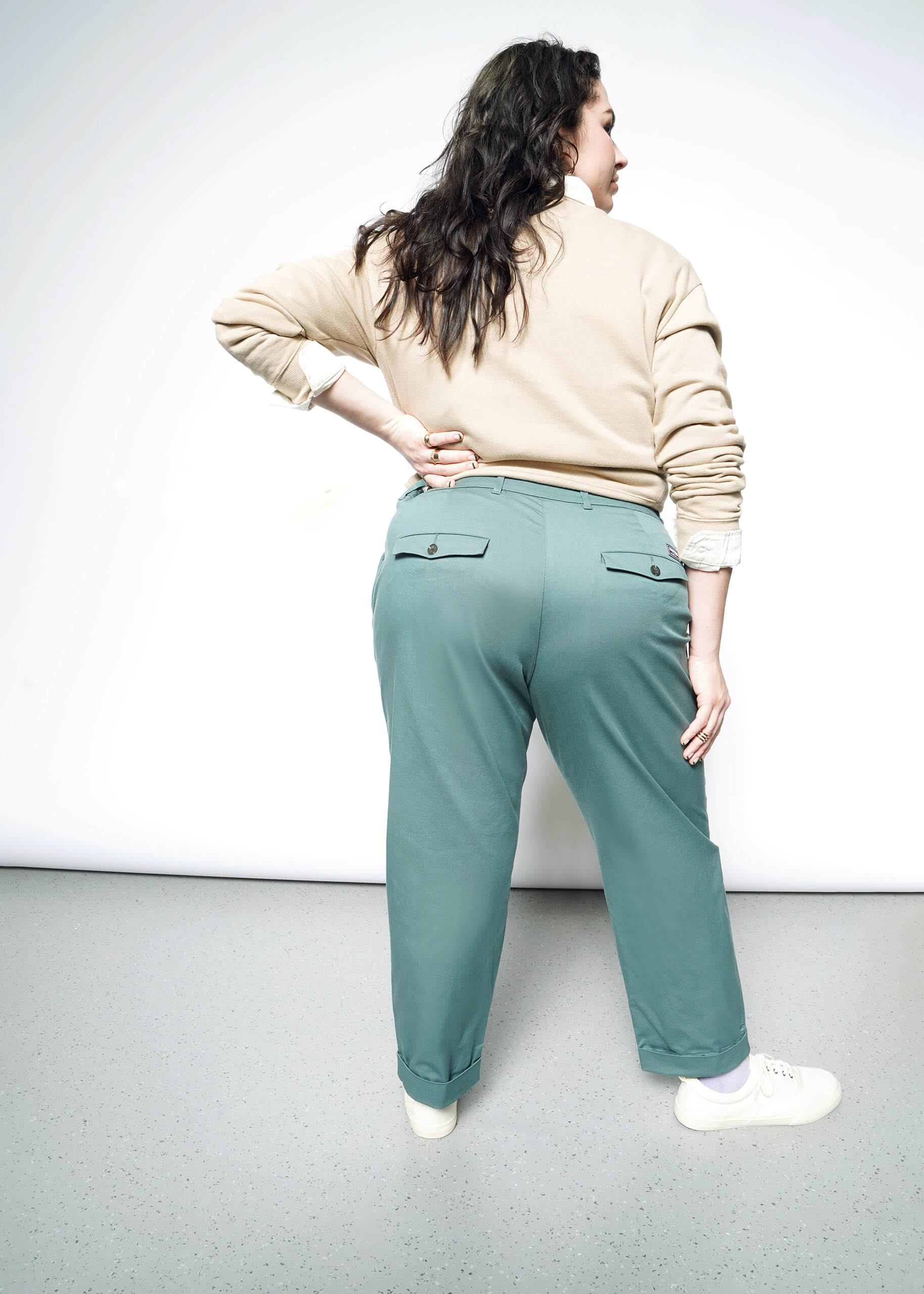 The Essential Trouser in Dark Teal