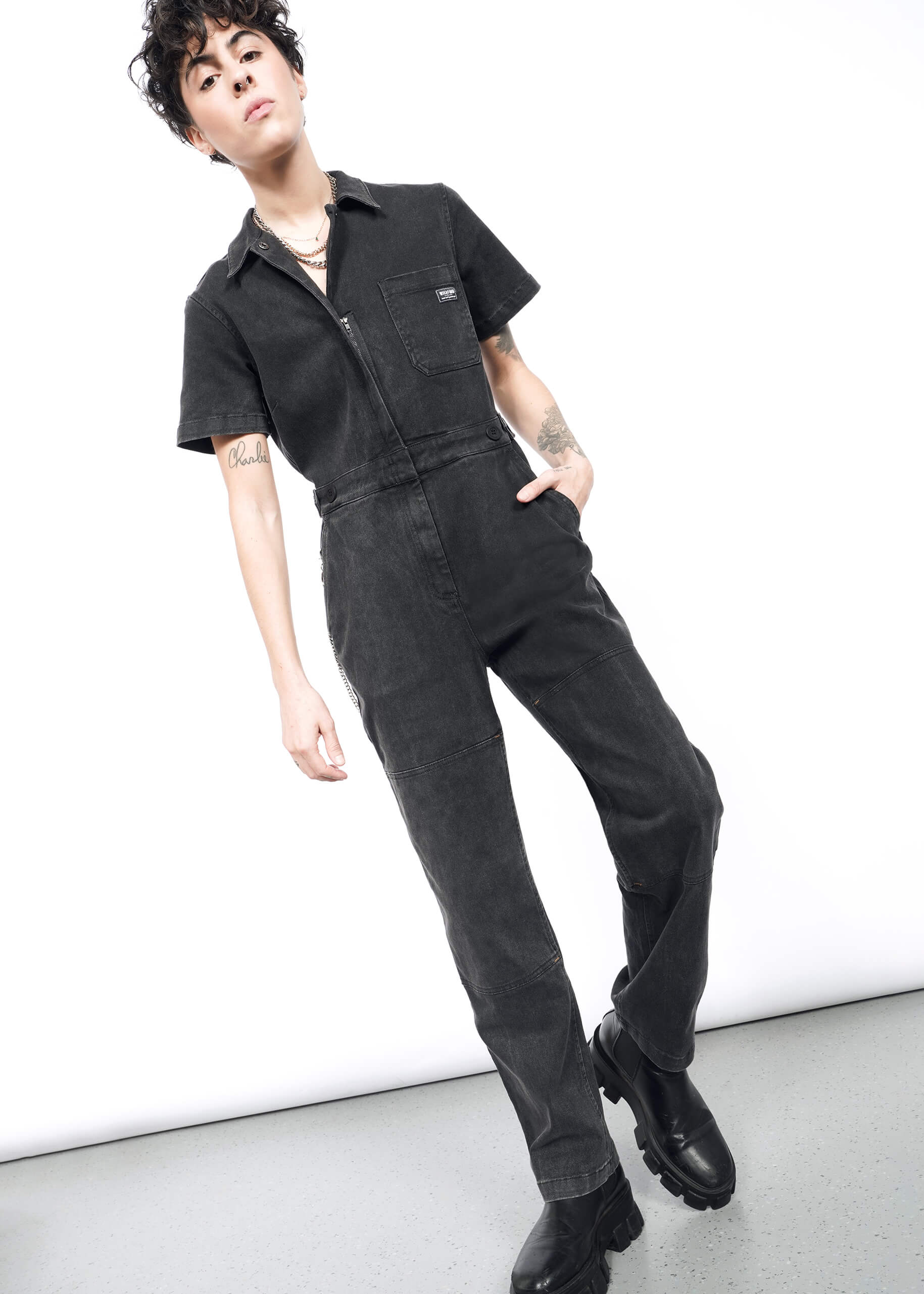 The Essential Denim High Waisted Coverall